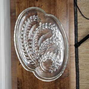 Vintage Glass Snack Plates Set of 2